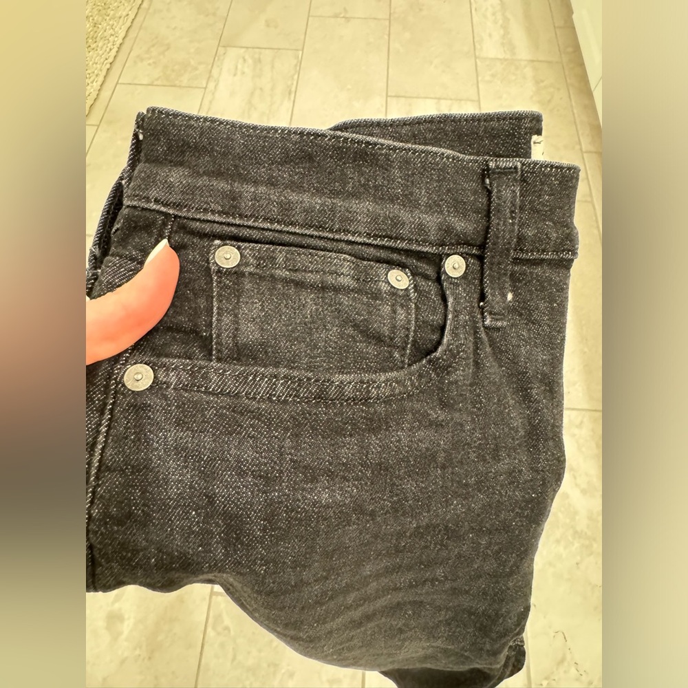 Madewell Momjean hillshore wash jeans (gray black) 29